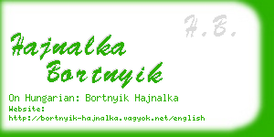 hajnalka bortnyik business card